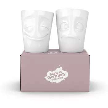 FIFTYEIGHT PRODUCTS FIFTYEIGHT 350 ml muki - Amused & Bewildered valkoinen