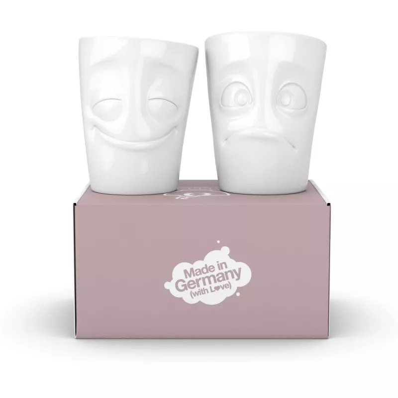 FIFTYEIGHT PRODUCTS FIFTYEIGHT 350 ml muki - Amused & Bewildered valkoinen