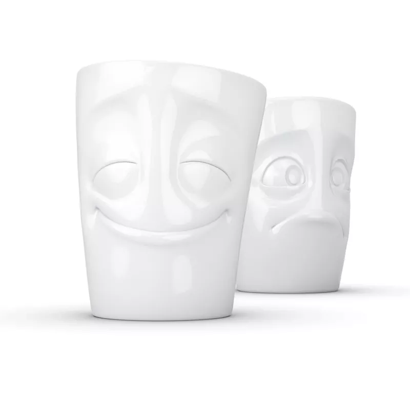 FIFTYEIGHT PRODUCTS FIFTYEIGHT 350 ml muki - Amused & Bewildered valkoinen