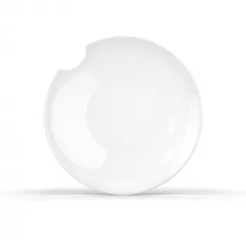 FIFTYEIGHT PRODUCTS FIFTYEIGHT 2 syvää lautasta purupinnalla Ø 24 cm White