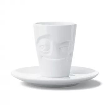 FIFTYEIGHT PRODUCTS espressokuppi kahvalla 80 ml - Mischievous White