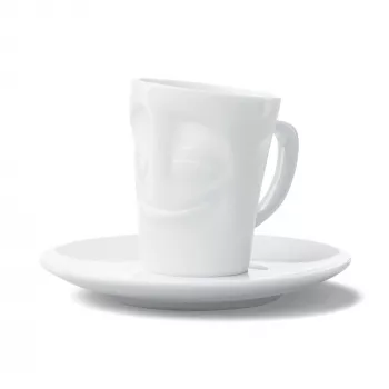 FIFTYEIGHT PRODUCTS espressokuppi kahvalla 80 ml - Cheerful White
