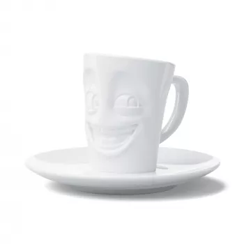 FIFTYEIGHT PRODUCTS FIFTYEIGHT espressokuppi kahvalla 80 ml - Funny White