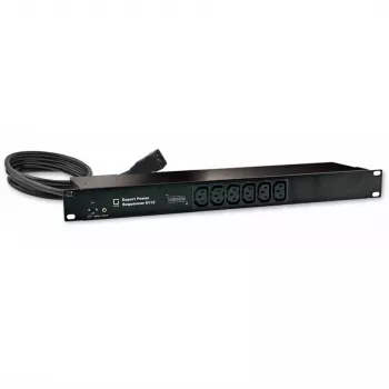 GÜDE 8112-6 Sequencer C19 UES-suodatin 6xC13 CEE320 C19 - kytkettävä PDU 1U rack-asennus