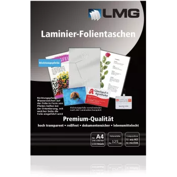 LMG laminointikalvot A4 kiiltävä 125 mikronia 100 kpl