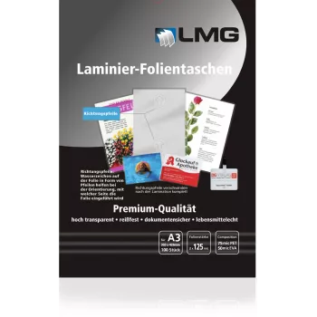 LMG laminointikalvot A3 kiiltävä 125 mikronia 100 kpl