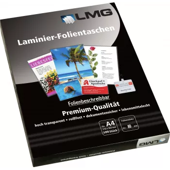 LMG laminointikalvot A4 kiiltävä 80 mikronia 100 arkkia