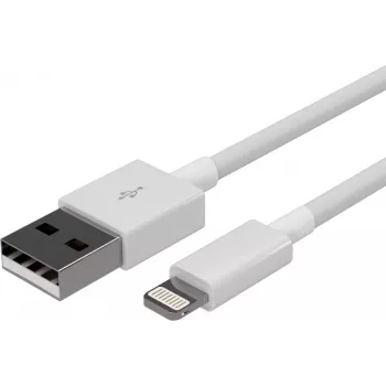 SHIVERPEAKS Flexline USB-lataus- ja synkronointikaapeli, USB-A 8-pin, 2.0, ABS, valkoinen, 0,2 m