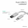 Flexline USB-C Lightning -kaapeli, PD, valkoinen, 0,5 m (FL31-13050)
