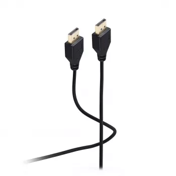 SHIVERPEAKS Flexline DisplayPort 1.2 -kaapeli, liitin liittimeen, UHD 4K, extra ohut, musta, 0,5 m