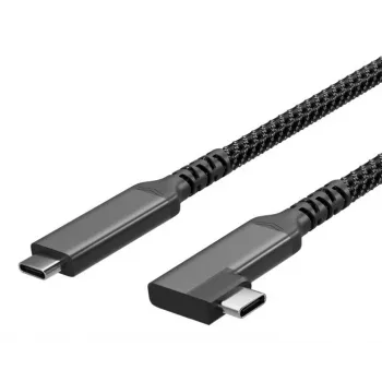 S CONN S/CONN maximum connectivity USB-C-latauskaapeli USB-C–USB-C 3.2 100W PD tekstiili 90° - kaapeli - digitaali/data