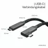 S CONN S/CONN maximum connectivity USB-C-latauskaapeli USB-C–USB-C 3.2 100W PD tekstiili 90° - kaapeli - digitaali/data