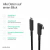 S CONN S/CONN maximum connectivity USB-C-latauskaapeli USB-C–USB-C 3.2 100W PD tekstiili 90° - kaapeli - digitaali/data