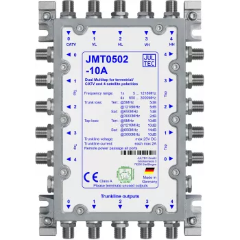 Jultec JMT0502-10A passiivinen Multi-Tap, 5 runkolinjaa, 2 Tap-lähtöä