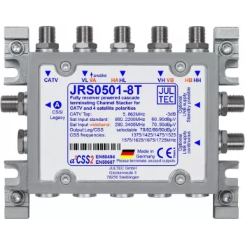 JULTEC JRS0501-8T 8-kertainen multiswitch satelliitti- ja maanpäälliselle TV:lle