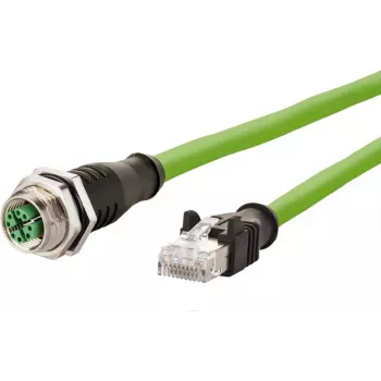 METZ CONNECT Cat6a M12 - RJ45 verkkokaapeli 1m vihreä S/FTP halogeeniton
