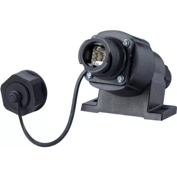 METZ E-DAT Industry IP67 V1 AP + RJ45 Field Jack -liitin Cat.6A Class EA, T568B