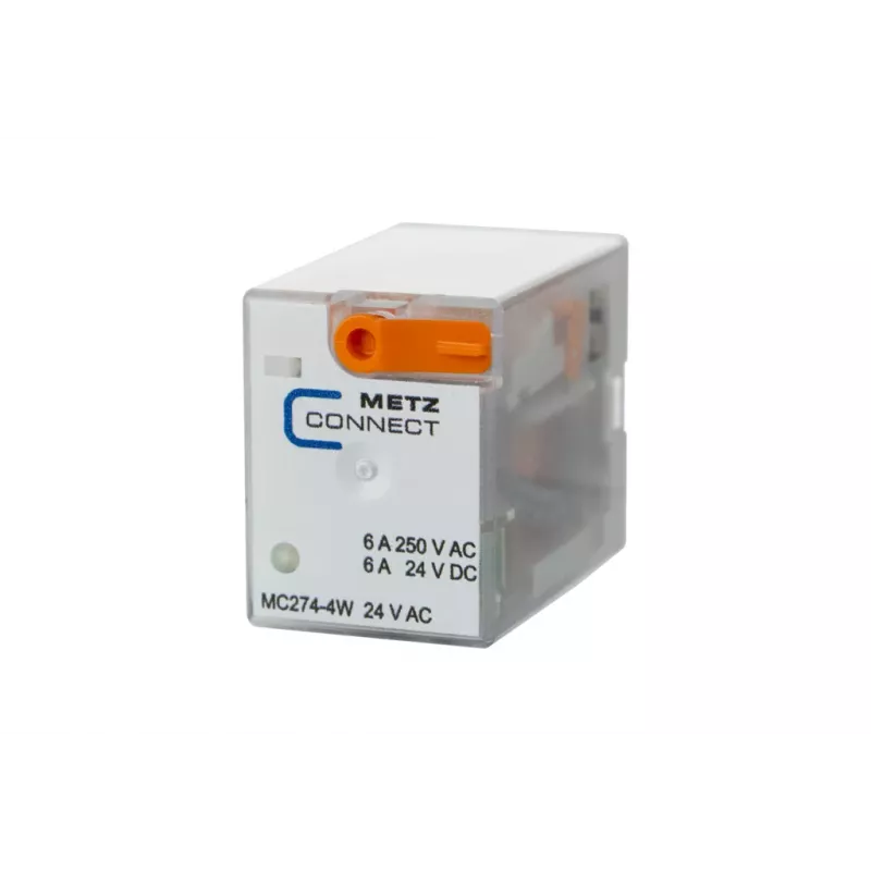 METZ CONNECT BTR NETCOM -teollisuusrele 4PDT 24VAC 7A pistokerele 110017101407