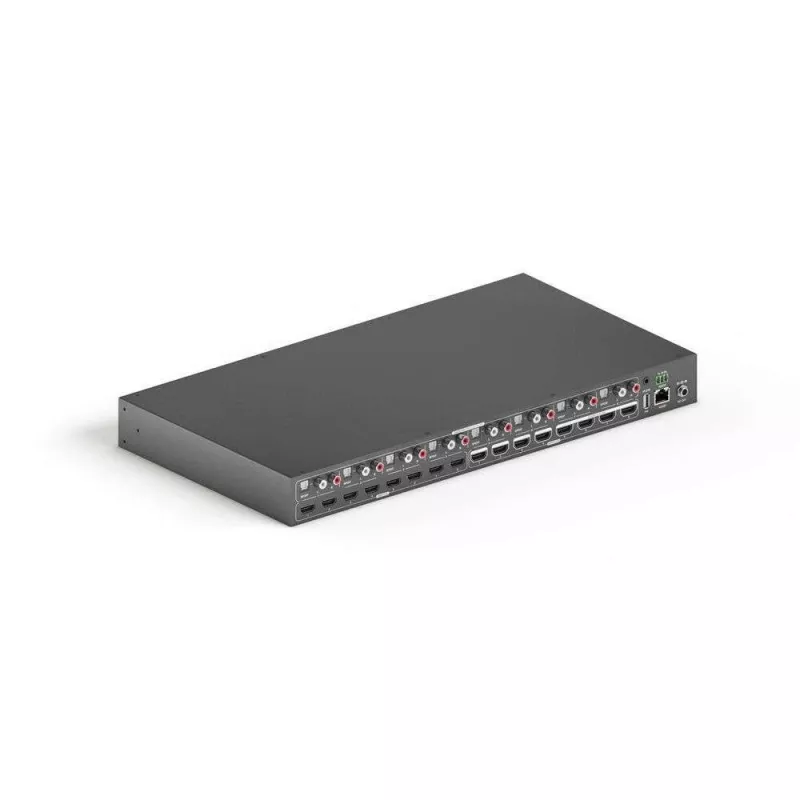 PureLink PureTools PT-MA-HD88DA - 8x8 HDMI-matriisi, 4K@60Hz, HDCP 2.2, 18 Gbps, äänen erottelu, rack-asennettava