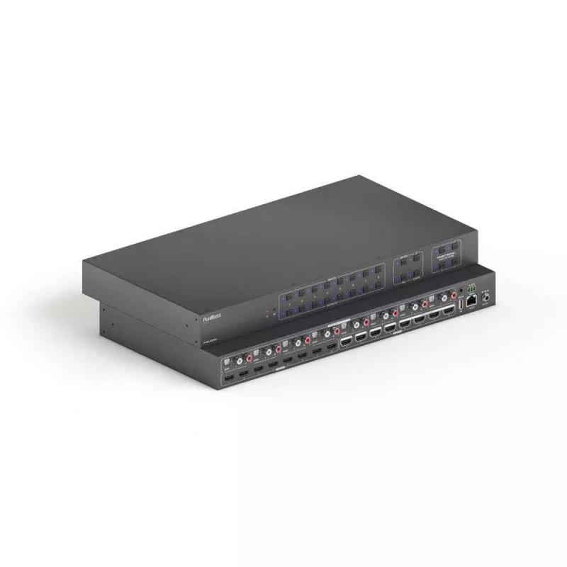 PureLink PureTools PT-MA-HD88DA - 8x8 HDMI-matriisi, 4K@60Hz, HDCP 2.2, 18 Gbps, äänen erottelu, rack-asennettava