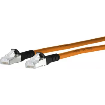 METZ CONNECT -patchkaapeli RJ-45 (M) - RJ-45 (M) 50 cm S/FTP CAT 6a halogeeniton oranssi musta