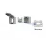 METZ CONNECT IP44 pinta-asennuskotelo harmaa Keystone-moduulille 1309470003KI