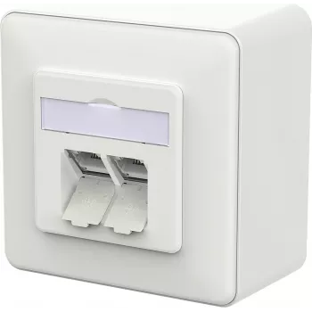 METZ CONNECT E-DAT C6A IDC pinta-asennusrasia liikenteenvalkoinen - verkkotarvike