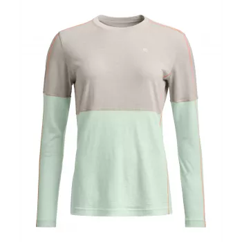 Ortovox 185 Rock N Wool Long Sleeve naisten alusasu - White Tea - XS