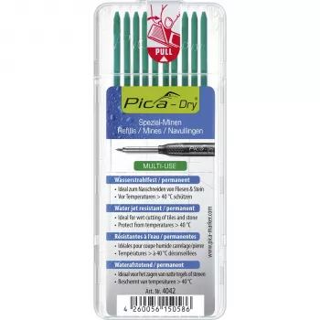 PICA-MARKER Pica DRY Refills Green - 10 lyijyä, 2,8 mm, 125 mm