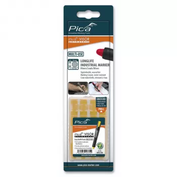 Pica VISOR Permanent -vaihtotäytöt keltainen (10 kpl:n pakkaus) - SB