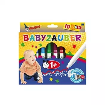 Malinos 300011 Babyzauber muovailumassasarja - 10 moniväristä puikkoa, 5 mm, kuivumaton, CE-sertifioitu