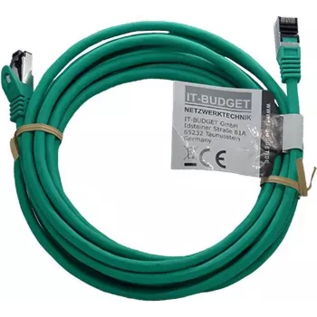 IT-BUDGET Full Copper Premium -verkkokaapeli - Flex AWG 26 - Cat.8.1 - 2000 MHz - halogeeniton - PoE+ - 40 Gbit - vihreä - 5 m