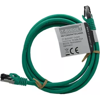 IT-BUDGET Full Copper Premium -verkkokaapeli - Flex AWG 26 - Cat.8.1 - 2000 MHz - halogeeniton - PoE+ - 40 Gbit - vihreä - 2 m