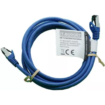 IT-BUDGET Full Copper Premium -verkkokaapeli - Flex AWG 26 - Cat.8.1 - 2000 MHz - halogeeniton - PoE+ - 40 Gbit - sininen - 2 m