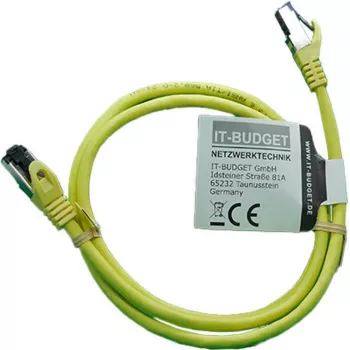 IT-BUDGET Full Copper Premium -verkkokaapeli - Flex AWG 26 - Cat.8.1 - 2000 MHz - halogeeniton - PoE+ - 40 Gbit - keltainen - 1,5 m