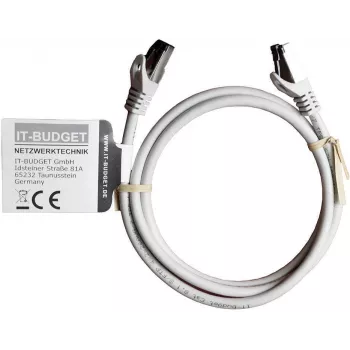 IT-BUDGET Full Copper Premium -verkkokaapeli - Flex AWG 26 - Cat.8.1 - 2000 MHz - halogeeniton - PoE+ - 40 GBit - harmaa - 1,5 m (90ITBFLEX81PK15G)