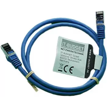 IT-BUDGET Full Copper Premium -verkkokaapeli - Flex AWG 26 - Cat.8.1 - 2000 MHz - halogeeniton - PoE+ - 40 Gbit - sininen - 1,5 m