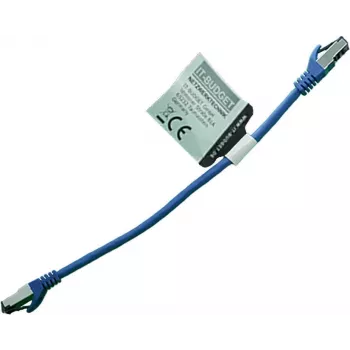 IT-BUDGET Full Copper Premium -verkkokaapeli - Flex AWG 26 - Cat.8.1 - 2000 MHz - halogeeniton - PoE+ - 40 Gbit - sininen - 0,5 m