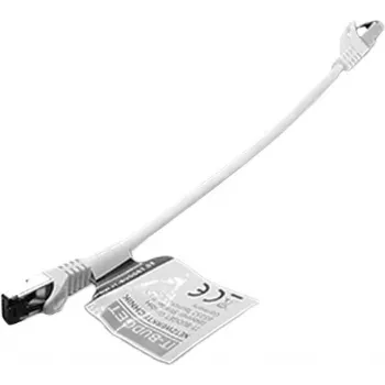 IT-BUDGET Full Copper Premium -verkkokaapeli - Flex AWG 26 - Cat.8.1 - 2000 MHz - halogeeniton - PoE+ - 40 Gbit - valkoinen - 0,25 m