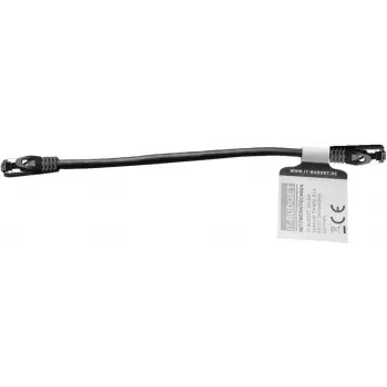 IT-BUDGET Full Copper Premium -verkkokaapeli - Flex AWG 26 - Cat.8.1 - 2000 MHz - halogeeniton - PoE+ - 40 Gbit - musta - 0,25 m