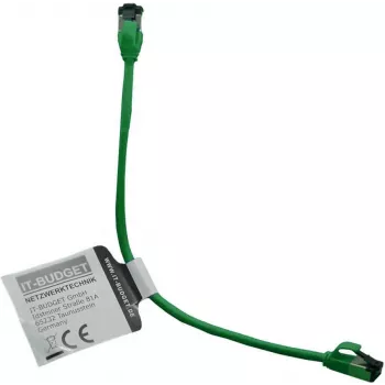 IT-BUDGET Full Copper Premium -verkkokaapeli - Slim AWG 28 - Cat.8.1 - 2000 MHz - halogeeniton - PoE+ - 40 Gbit - vihreä - 0,25 m