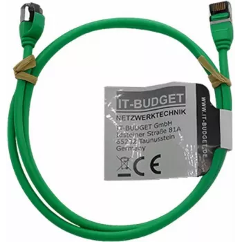 IT-BUDGET Full Copper Premium -verkkokaapeli - Slim AWG 28 - Cat.8.1 - 2000 MHz - halogeeniton - PoE+ - 40 Gbit - vihreä - 1,5 m (90ITBSLIM81PK15GR)