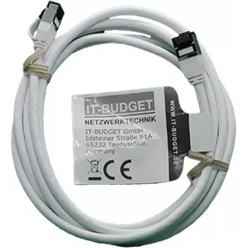 IT-BUDGET Full Copper Premium -verkkokaapeli - Slim AWG 28 - Cat.8.1 - 2000 MHz - halogeeniton - PoE+ - 40 Gbit - valkoinen - 2 m (90ITBSLIM81PK2W)