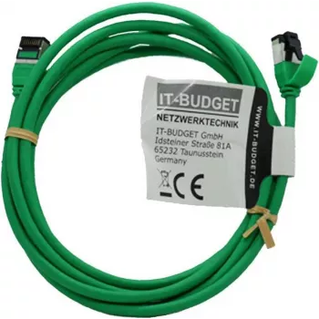 IT-BUDGET Full Copper Premium -verkkokaapeli - Slim AWG 28 - Cat.8.1 - 2000 MHz - halogeeniton - PoE+ - 40 Gbit - vihreä - 3 m (90ITBSLIM81PK3GR)