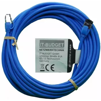 IT-BUDGET Full Copper Premium -verkkokaapeli - Slim AWG 28 - Cat.8.1 - 2000 MHz - halogeeniton - PoE+ - 40 Gbit - sininen - 5 m (90ITBSLIM81PK5B)