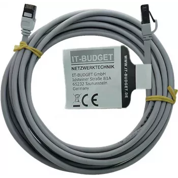 IT-BUDGET Full Copper Premium -verkkokaapeli - Slim AWG 28 - Cat.8.1 - 2000 MHz - halogeeniton - PoE+ - 40 Gbit - harmaa - 5 m (90ITBSLIM81PK5G)