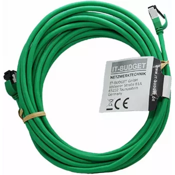 IT-BUDGET Full Copper Premium -verkkokaapeli - Slim AWG 28 - Cat.8.1 - 2000 MHz - halogeeniton - PoE+ - 40 Gbit - vihreä - 5 m (90ITBSLIM81PK5GR)