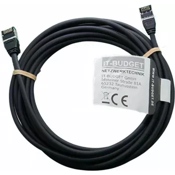 IT-BUDGET Full Copper Premium -verkkokaapeli - Slim AWG 28 - Cat.8.1 - 2000 MHz - halogeeniton - PoE+ - 40 Gbit - musta - 5 m (90ITBSLIM81PK5S)