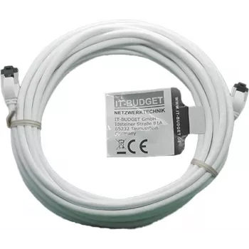 IT-BUDGET Full Copper Premium -verkkokaapeli - Slim AWG 28 - Cat.8.1 - 2000 MHz - halogeeniton - PoE+ - 40 Gbit - valkoinen - 5 m (90ITBSLIM81PK5W)