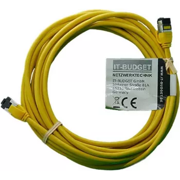 IT-BUDGET Full Copper Premium -verkkokaapeli - Slim AWG 28 - Cat.8.1 - 2000 MHz - halogeeniton - PoE+ - 40 Gbit - keltainen - 5 m (90ITBSLIM81PK5Y)